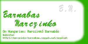 barnabas marczinko business card
